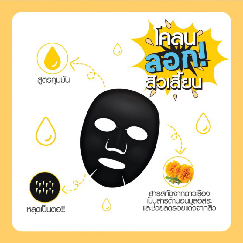 แพคเกจใหม่ CATHY DOLL โคลนลอกสิวเสี้ยนหน้า BLACKHEAD CLEANSING BLACK CLAY MASK ขนาด 5G - รูปที่ 3