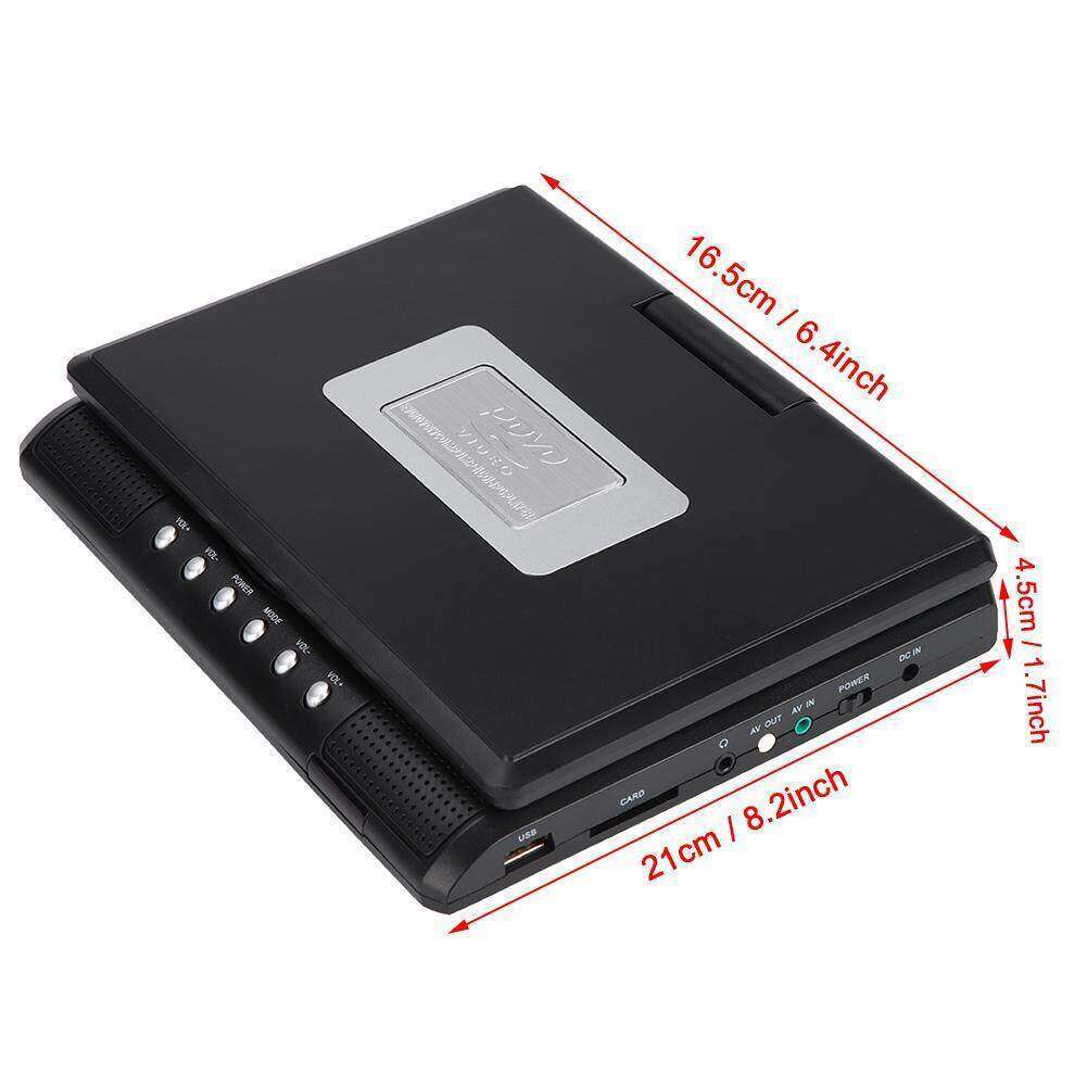 DVD Player Googoo 7.8นิ้ว/9.8นิ้วเครื่องเล่นดีวีดีแบบพกพาหมุนหน้าจอทีวีชาร์จไฟในรถ GamePad VCD DVCD MP4 MP5 100-240V