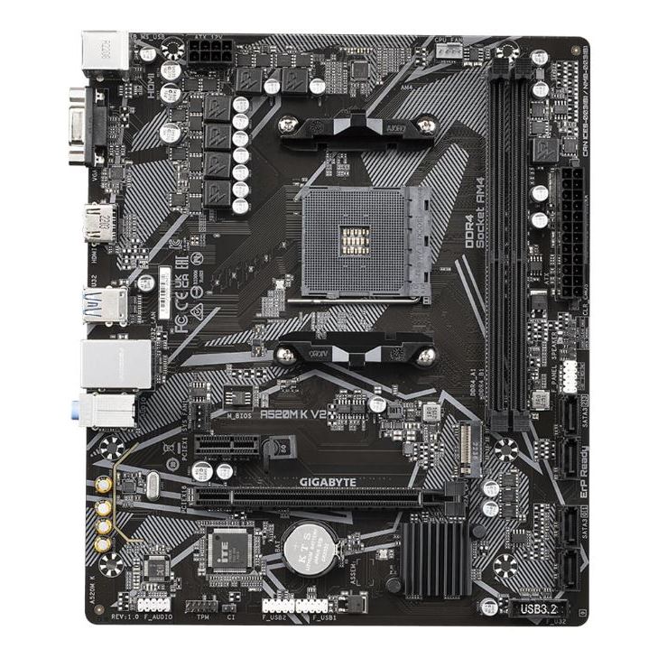 MAINBOARD (เมนบอร์ด) GIGABYTE A520M K V2 (REV. 1.1) (SOCKET AM4 DDR4 MICRO-ATX)