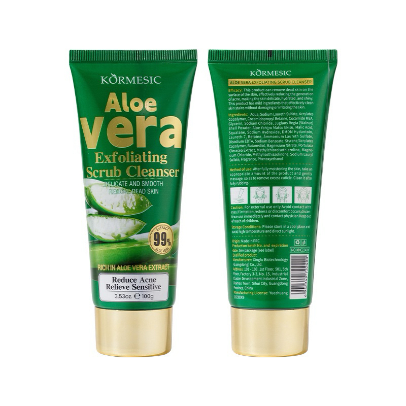 Aloe Vera Skin Gel 100g. เจลว่านหางจระเข้ บ้านนา เนื้อเจลสีเขียว （T44）