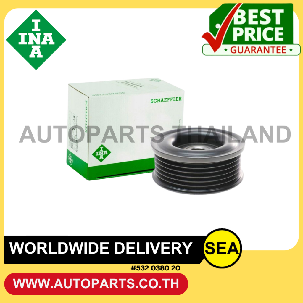 INA มู่เลย์ 6 ร่อง  2UZ PRADO  4.7, 1UZ  LS400 LX470 / TOYOTA  (1 ชิ้น / กล่อง )