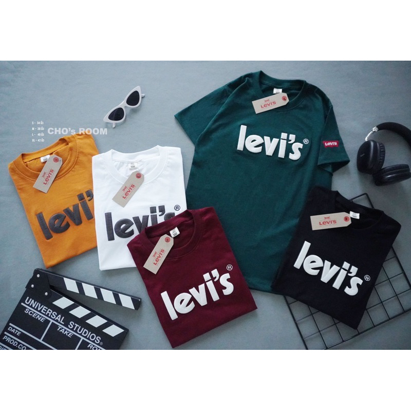 มาใหม่พร้อมส่ง เสื้อยืดลีวายย งานสกรีนหน้าอกสีพื้นเข้มๆซักไม่ลอก สีไม่หลุด เนื้อผ้าคอตตอนแท้ ใส่ได้ทั้งชายและหญิง