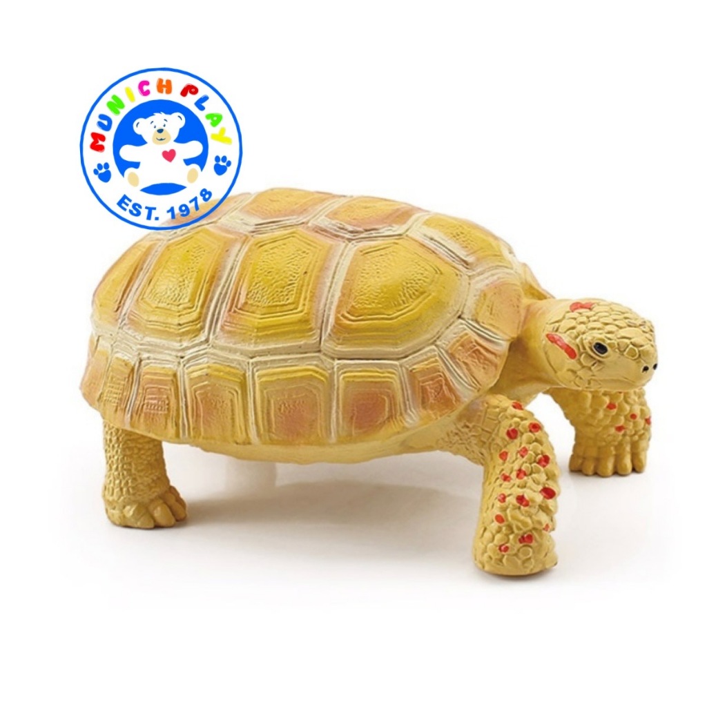 Munich Play โมเดลสัตว์ Turtle เต่า ซูลคาต้า ทอง ขนาด 11.50 CM (จากหาดใหญ่)