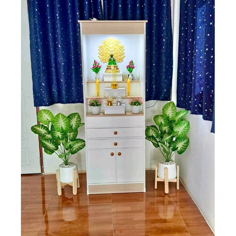 โต๊ะบูชาพระตู้พระโมเดิรน์แบบมีโพธิ์