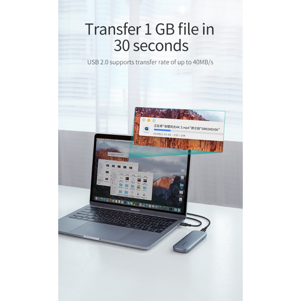 UGREEN รุ่น US300 USB-C 2.0 M to M 5A Data Cable PD 100W 1-2M - รูปที่ 5