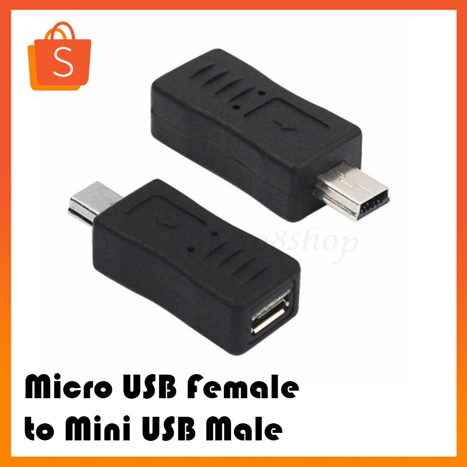 Moto HTC Nokia Moto Phone Micro USB Female to Mini USB Male data charger Adapter (ราคาต่อชิ้น)