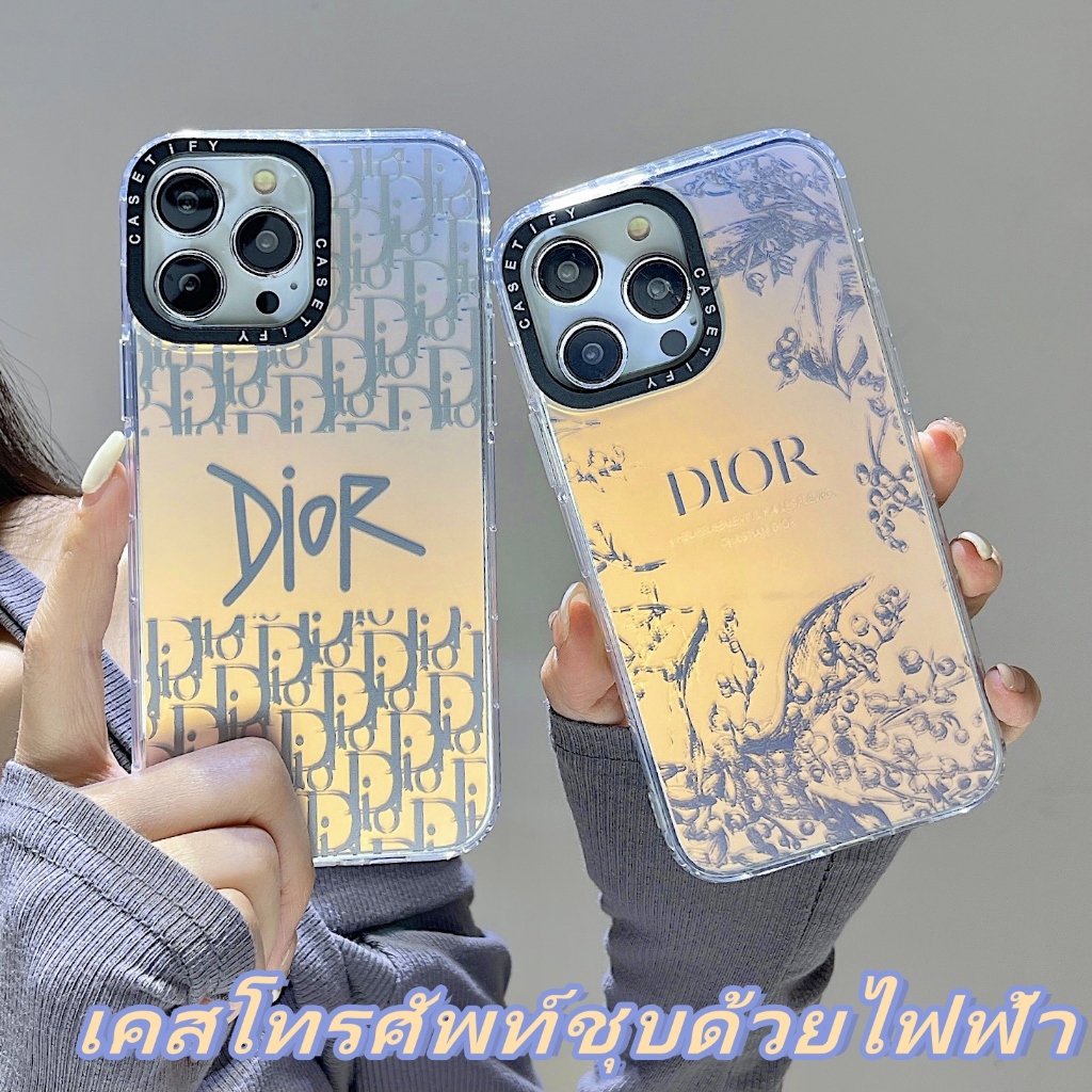 🔥จัดส่งจากไทยภายใน 24 ช.ม🔥เคสไอโฟน 14 Pro Max เคส for iPhone 11 12 13 14 Pro Max case เคสพกพาสะดวก แฟชั่น Dior การชุบ
