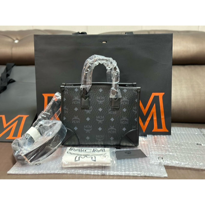 MCM Munchen Tote Maxi  Small แท้💯💯💯