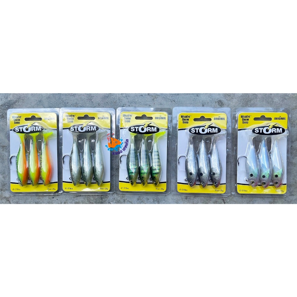 เหยื่อปลายาง STORM SWIM SHAD 11 ซม.& 8ซม. 