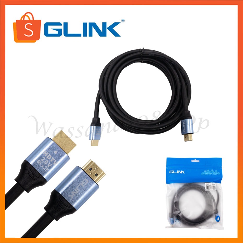 Glink GL-200 Cable HDMI V2.0 สายหนาอย่างดี 1.8/3/5/10เมตร สาย hdtv 4K x 2K