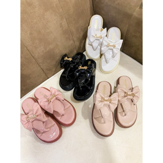 รองเท้าหนีบพื้นหนา1.5นิ้ว หน้าโบว์บาร์บี้