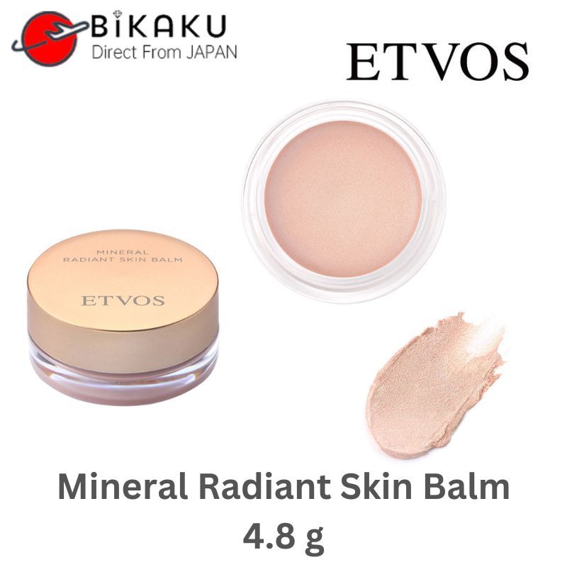 🇯🇵【ส่งตรงจากญี่ปุ่น】ETVOS Mineral Radiant Skin Balm 4.8 g ไฮไลท์ บลัม เพิ่มความชุ่มชื่น ความมันวาวสูง ความงาม เครื่องสําอาง บิคาคุ
