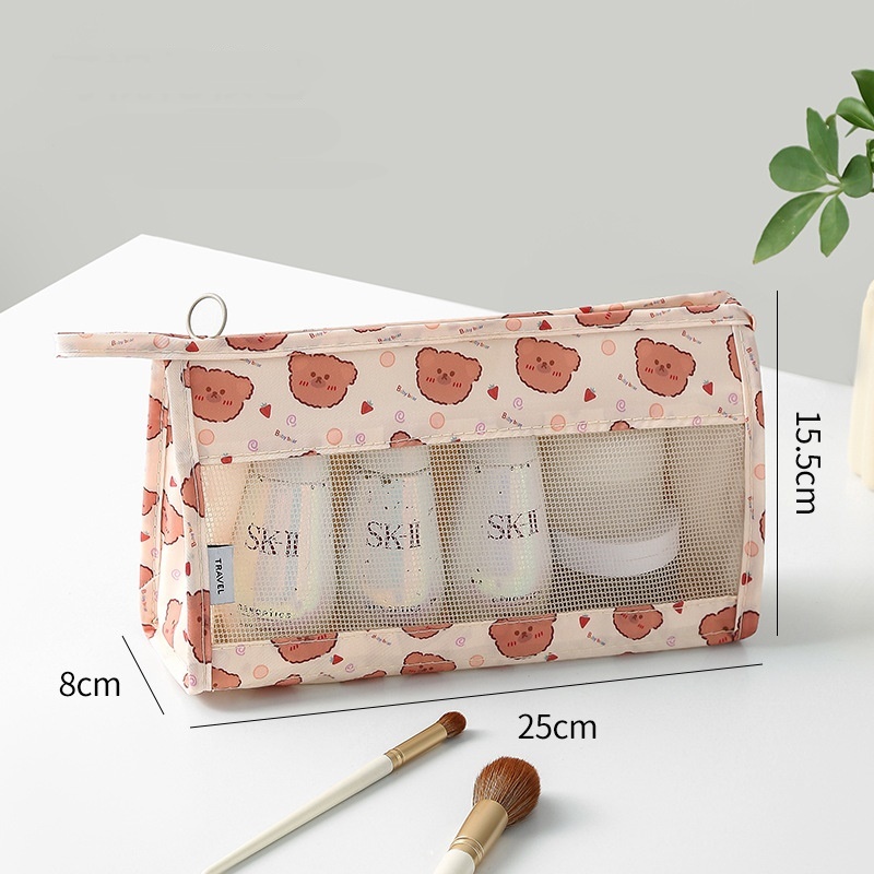 ShopAt.Two[BG6752] กระเป๋าเครื่องสำอางตาข่าย กระเป๋าจัดระเบียบ