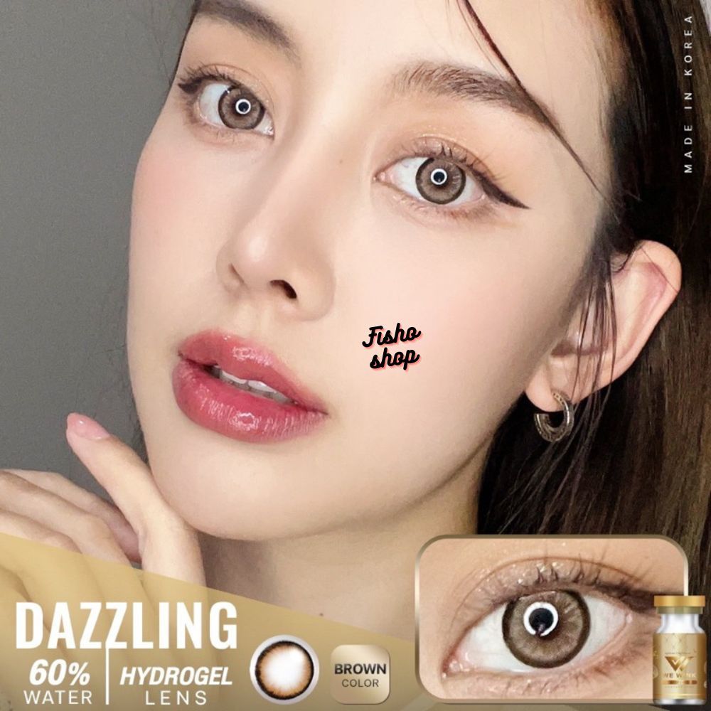 Mini Dazzling ขนาด 14.0 คอนแทคเลนส์ค่าน้ำ 60% We Wink ฝาทอง รายเดือน แถมตลับฟรีทุกคู่ (สายตาปกติ)
