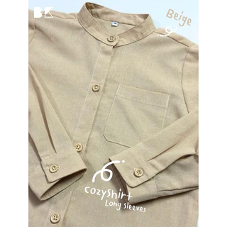#CozyShirt เเขนยาว เชิ้ตเด็กเเขนยาวผ้าฝ้ายนิ่ม ใส่สบาย🌿 (พร้อมส่ง)