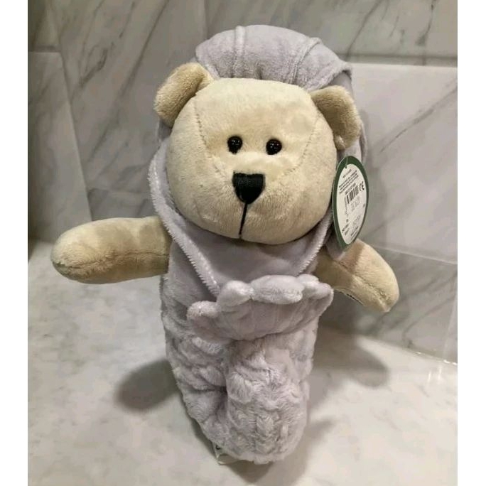 ☕Starbucks 2017 Mermaid Bearista Bear 🧸ตุ๊กตาสิงคโปร์ Merlion สีเทา 11”