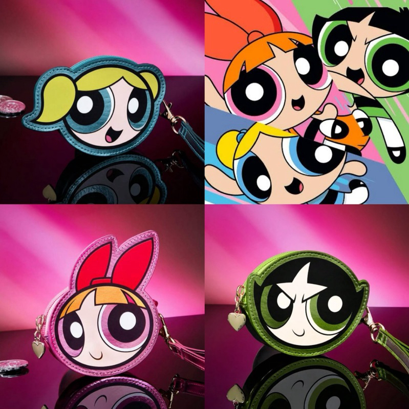 [พร้อมส่ง] กระเป๋าสตางค์ Power puff Girls ของแท้  พาวเวอร์พัฟเกิร์ล ใส่เหรียญ ใส่เงินได้