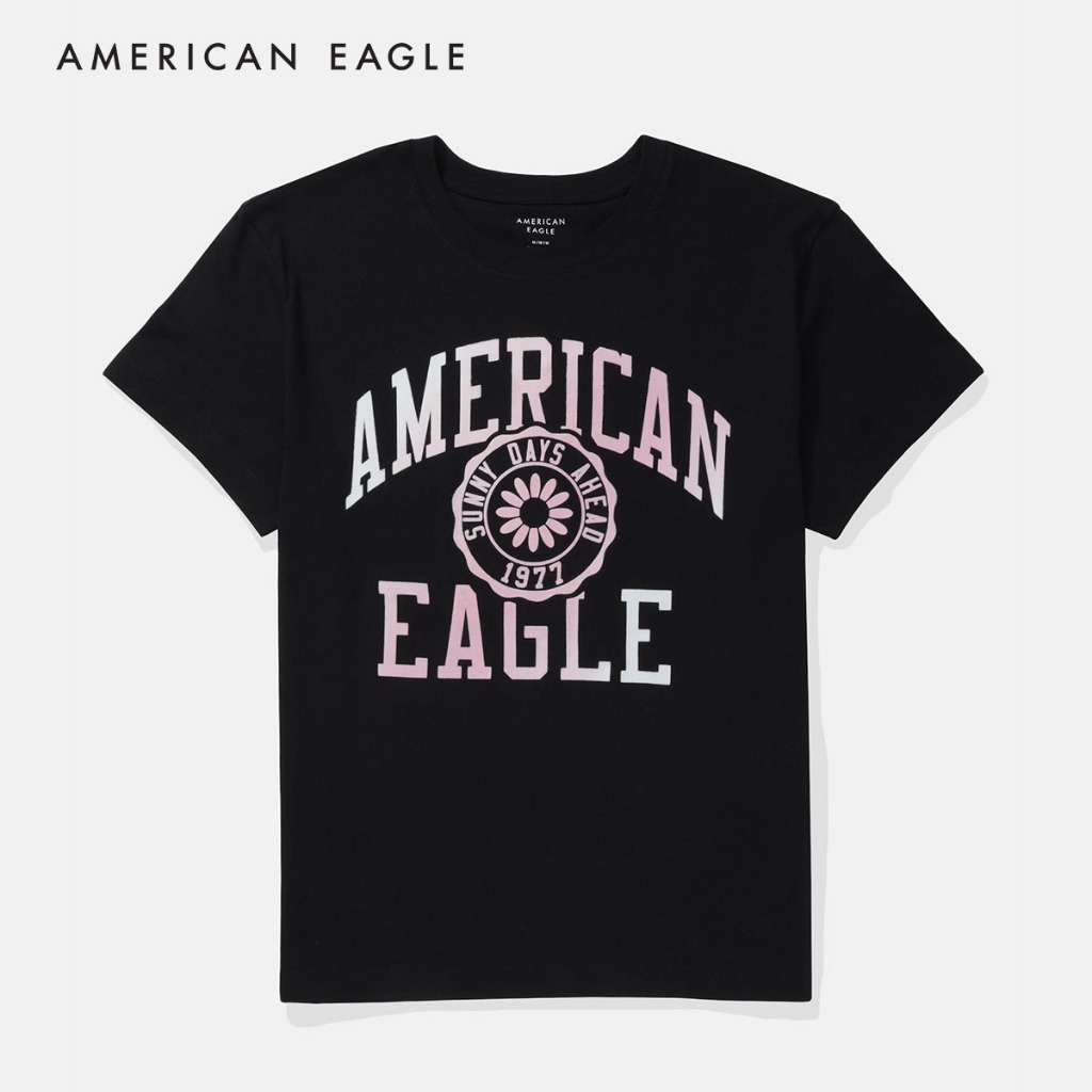 American Eagle Short-Sleeve Graphic Tee เสื้อยืด ผู้หญิง กราฟฟิค (NWTS 037-9314-001)