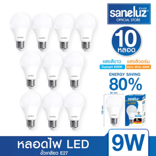 Saneluz หลอดไฟ LED 3W 5W 7W 9W 12W 14W 16W 18W หลอดปิงปอง ขั้ว E27 BULB แสงขาว และ แสงวอร์ม ไฟแอลอีดี bulb ไฟ AC220V led
