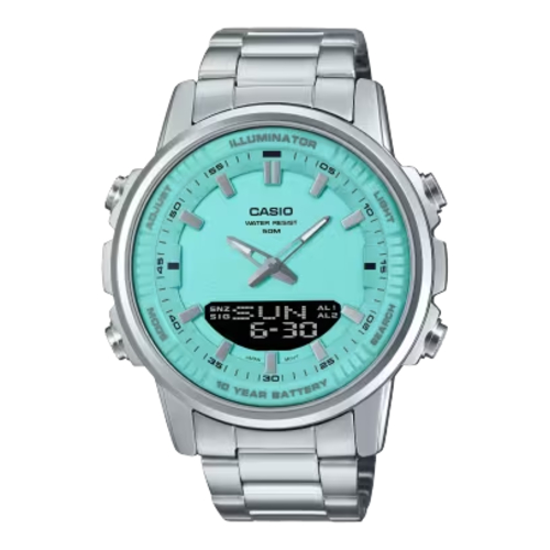 Casio สีใหม่‼ นาฬิกาผู้ชาย รุ่นแบตเตอรี่ 10 ปี  AMW-880D-2A2V คาสิโอ ของแท้  รับประกันสินค้า 1 ปี