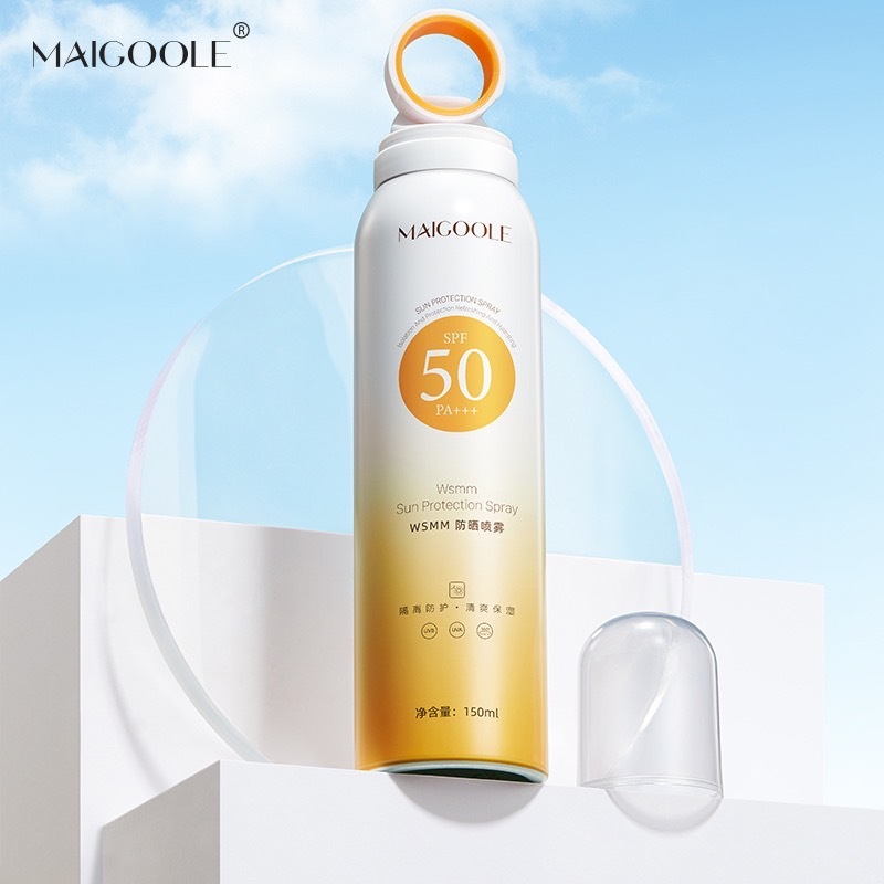 M429 MAIGOOLE กันแดด หัวสเปรย์แบบใหม่ สเปรย์กันแดด ครีมกันแดด SPF50+ PA+++ 150ml สูตรอ่อนโยน