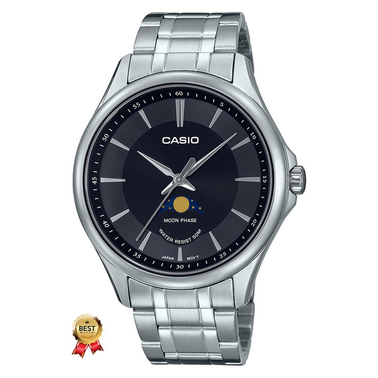 Casio ของแท้ 100% นาฬิกาผู้ชายทางการ MTP-M100D-1A สายเหล็กประกัน CMG