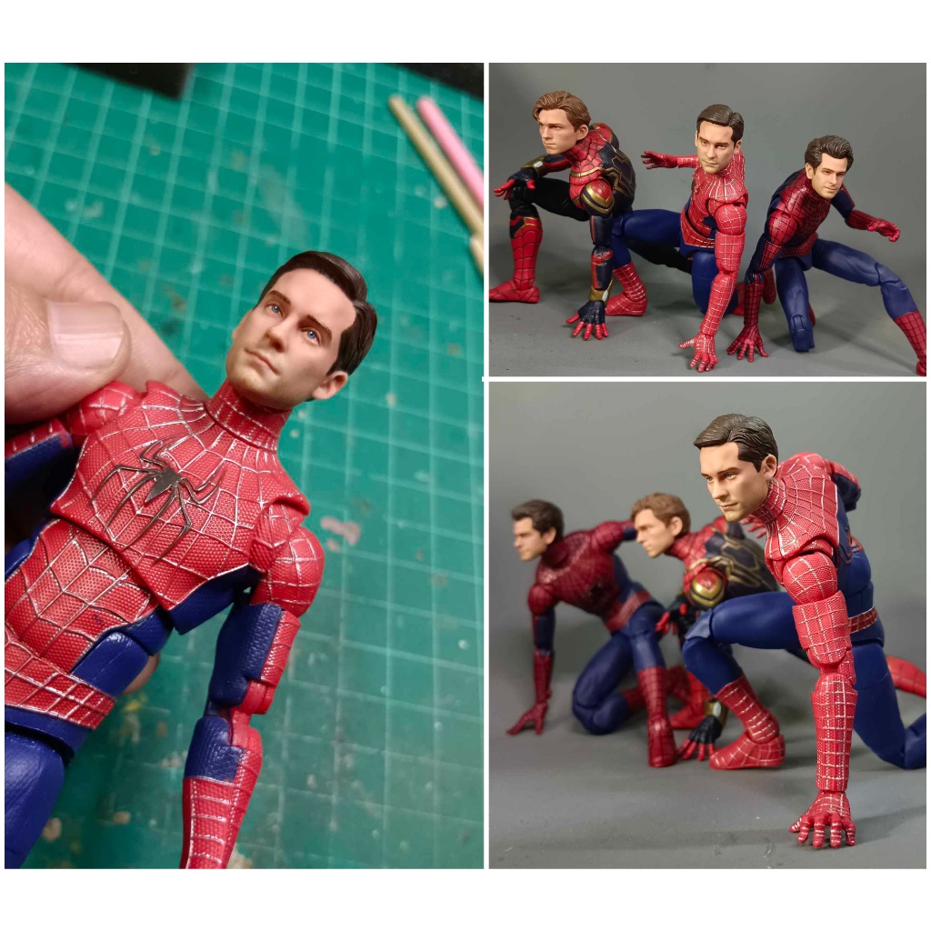 SpiderMan 1/12 Head Sculpt Tobey Maguire for defult marvel legends. หัวสไปเดอร์แมน โทบีย์ แมไกวร์ ขนาดมาเวลรีเจน
