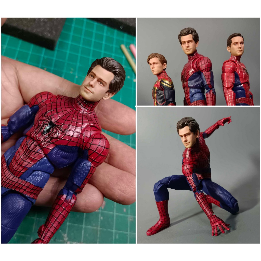 SpiderMan 1/12 Head Sculpt Andrew Garfield for defult  marvel legends. หัวสไปเดอร์แมนแอนดรูว์ การ์ฟิลด์ สำหรับมาเวลรีเจน