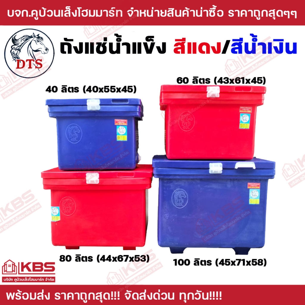 ถังน้ำแข็ง ถังแช่ถูกสุด!!! ถังแช่น้ำแข็ง DTS สีนํ้าเงิน/สีแดง ขนาด 60 ลิตร มีใบรับประกัน มี มอก. พร้อมส่ง ราคาถูกสุด!!!! ราคา ถูกที่สุด ดีลบีเคเค แกลเลอรีภาพที่ 2
