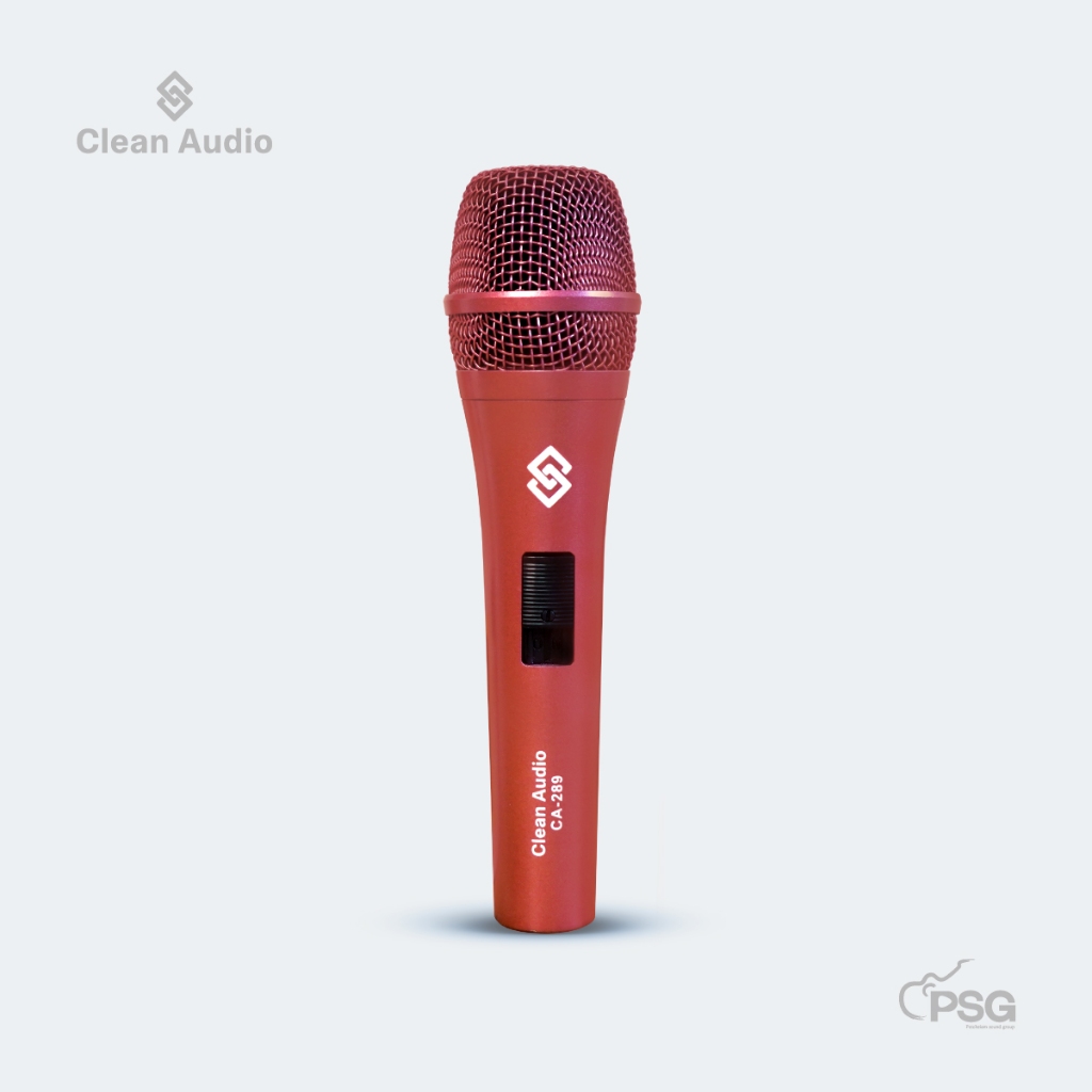 CLEAN AUDIO:CA-289 CASTLE RED ไมโครโฟนไดนามิค Dynamic Microphone