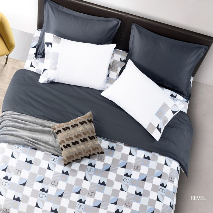 SANTAS ชุดเครื่องนอน ดีไซน์ REVEL  7 ชิ้น ทอ 350 เส้นด้าย