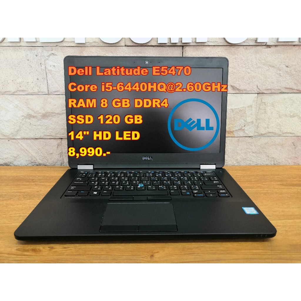 Notebook โน๊ตบุ๊คมือสอง Dell i5/RAM 8GB/SSD 120GB/จอ 14/มีกล้อง/(สั่งเกมส์ได้)
