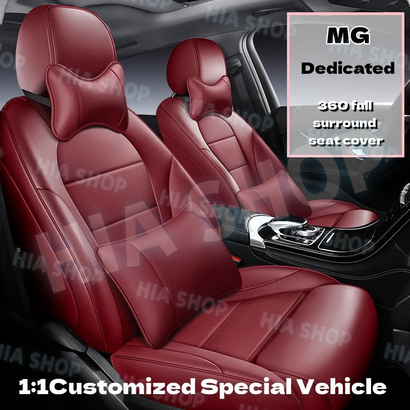 ทุ่มเทให้กับ MG ZS MG3 HS MG5 GS Extender MG6 EP V80 VS ผ้าคลุมเบาะรถยนต์ หนังแท้เบาะรองนั่ง ครบชุด หนังคุณภาพดีที่นั่ง