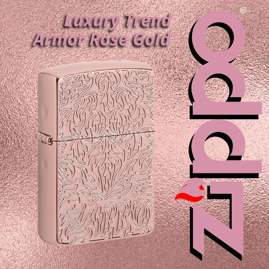 Zippo Armor Carved Rose, 100% ZIPPO Original from USA, new and unfired. Year 2021