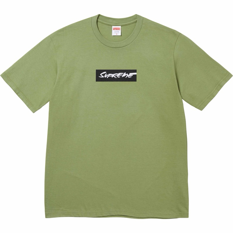 ใหม่พร้อมส่ง ของแท้ เสื้อยืด Supreme x Futura Box Logo Olive