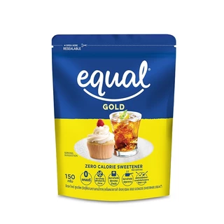Equal Gold อิควล โกลด์ ผลิตภัณฑ์ให้ความหวานแทนน้ำตาล 0 แคลอรี น้ำตาลทางเลือกสำหรับชงเครื่องดื่มและอบขนม เหมาะสำหรับผู้ที