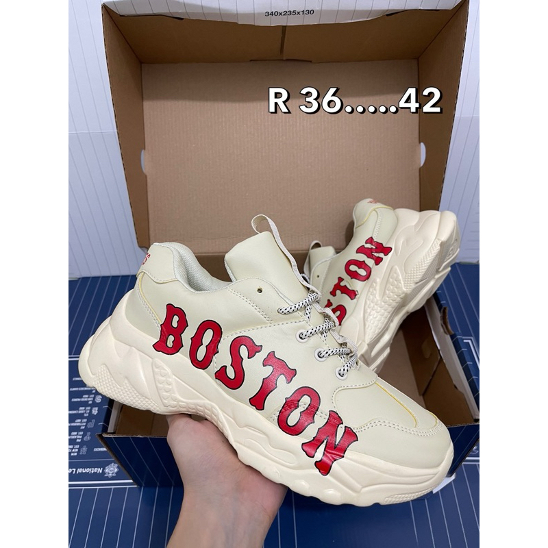 สินค้าพร้อมส่ง New MLB BOSTON รองเท้ากีฬารองเท้าอเนกประสงค์ สูง 6CM