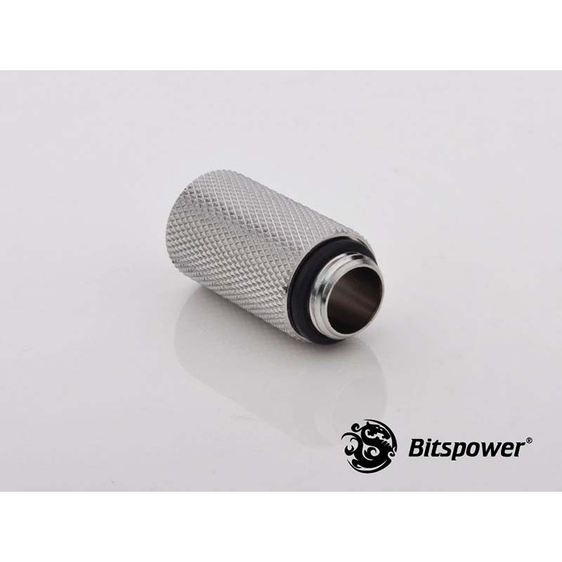 Bitspower G1/4" Silver Shining IG1/4" Extender - 30MM (2 PCS.)