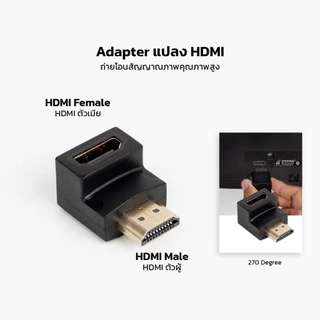 ⚡COD⚡Jasoz HDMI Male to Famale Adapter แท้ ความคมชัดระดับ 4K ULTRA HD คุณภาพสูง เหมาะสำหรับทีวีติดผนัง