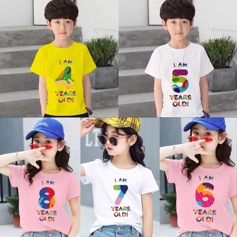 เสื้อยืดเด็ก ผ้านิ่ม ใส่สบาย ไม่ร้อน ลายน่ารักๆ มี3สี ใส่ได้ทั้งชายและหญิง มีของพร้อมส่ง