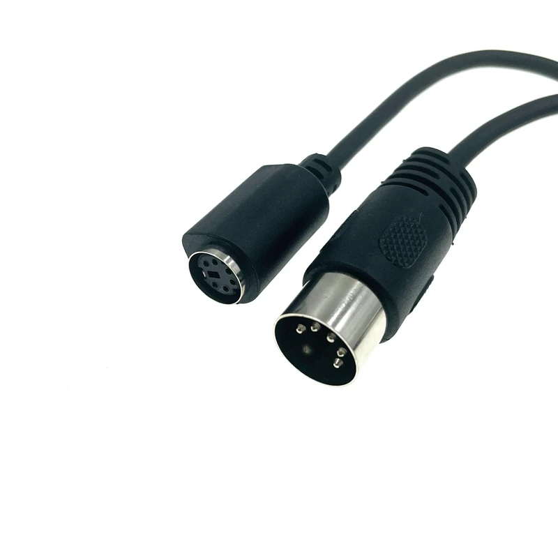 สาย AT to PS/2 DIN5 Male to Mini-DIN6 Female AT to PS/2 Keyboard Adapter Cable 0.15M ส่งจากไทย