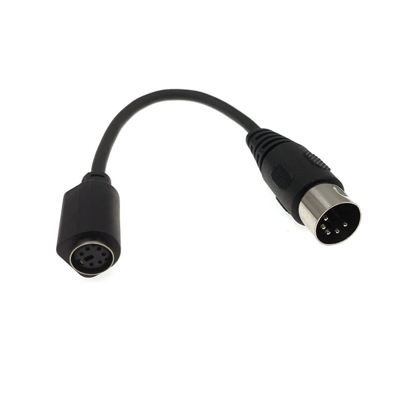 สาย AT to PS/2 DIN5 Male to Mini-DIN6 Female AT to PS/2 Keyboard Adapter Cable 0.15M ส่งจากไทย