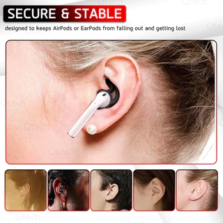9Gadget - ซิลิโคนหูฟัง ใช้สำหรับ AirPods 2 / 1 แบบบาง ซิลิโคนครอบหูฟัง ซิลิโคน เคสหูฟัง สายคล้อง - Silicone Ear