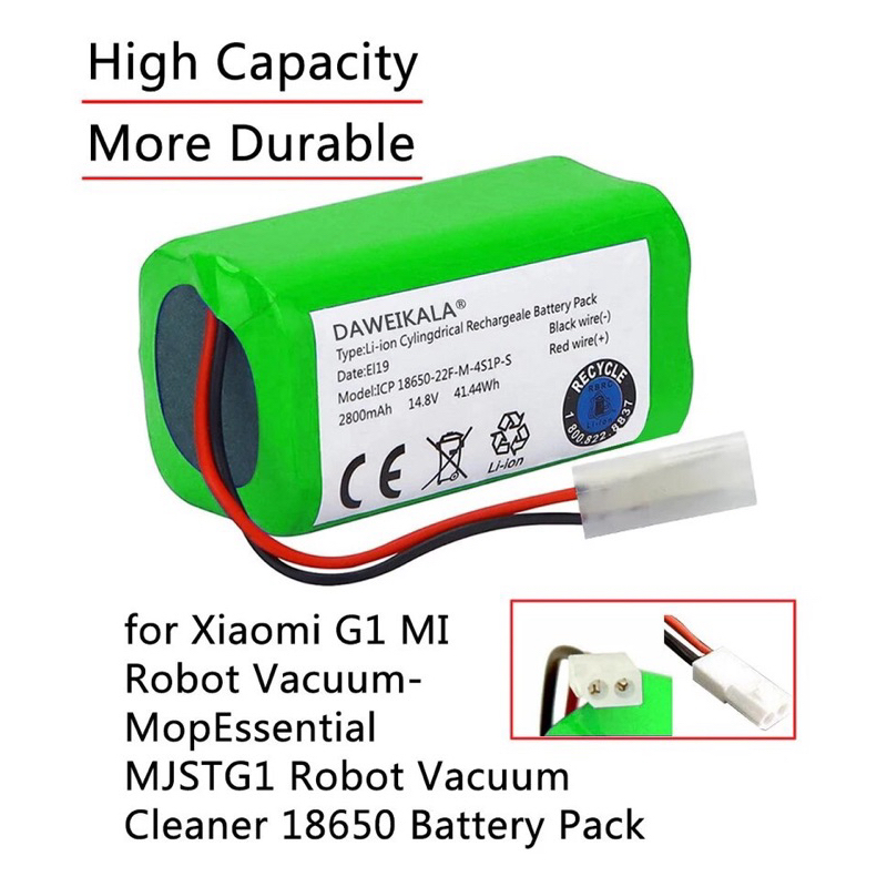 แบตเตอรี่ หุ่นยนต์ดูดฝุ่นอัตโนมัติ Battery for Xiaomi Mijia Mi Robot Vacuum Cleaner Mop G1 / Essential (Li-ion battery)