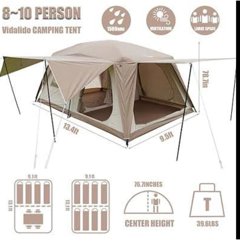 Vidalido Poon Saan Tent Cabin รุ่นอัพเกรด เต็นท์ 4-5 คน thumbnail 9