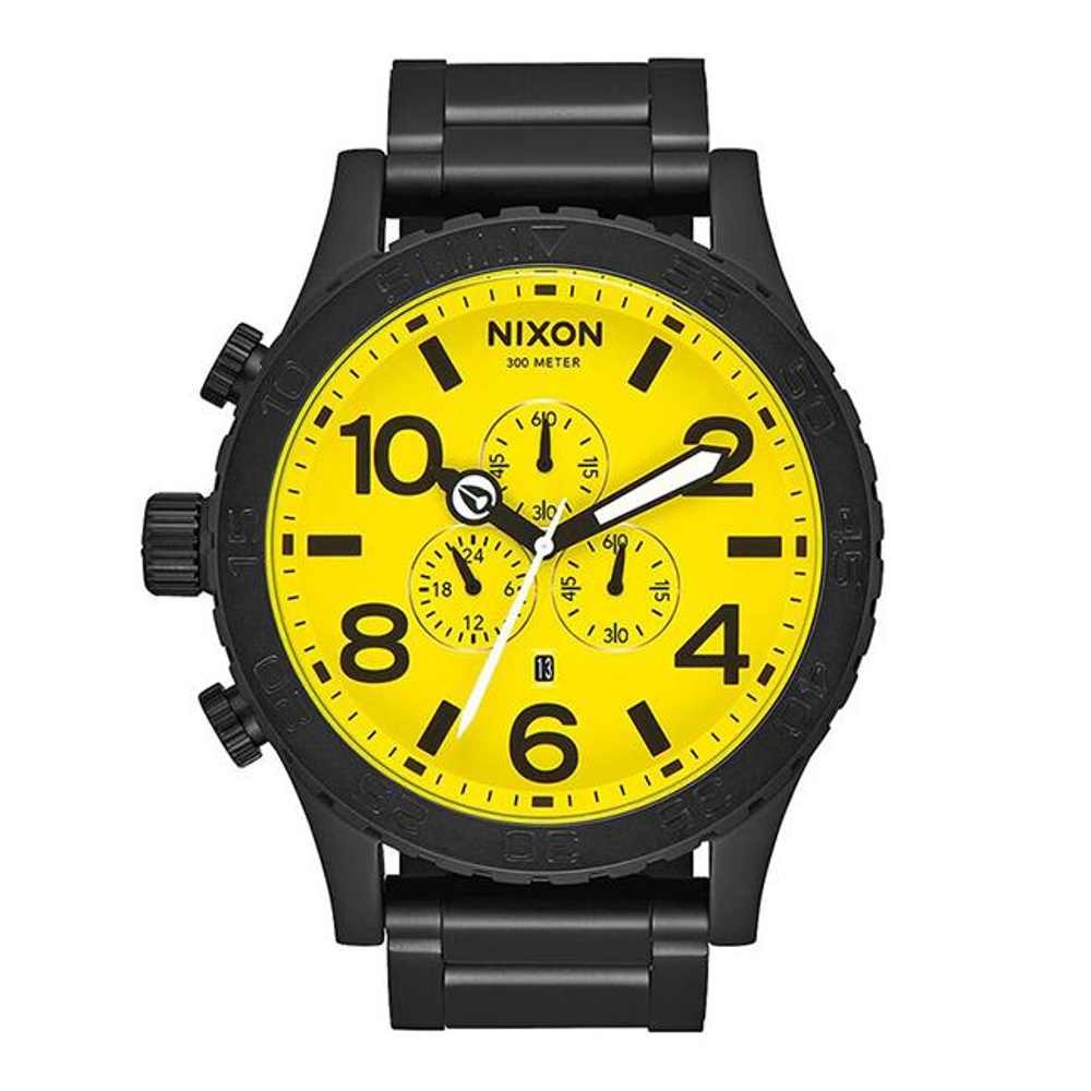 NIXON NXA0833132-00 / 51-30 Chrono  All Black/Yellow Men's Watch 51mm. นาฬิกา นาฬิกาข้อมือ นาฬิกาข้อ