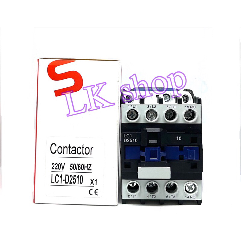 LC1-D1210  lth=25A Ui=690V คอยด์ 220VAC แมกเนติก CJX2-12 CJX21210 LC1D1210 MAGNETIC CONTACTOR พร้อมส