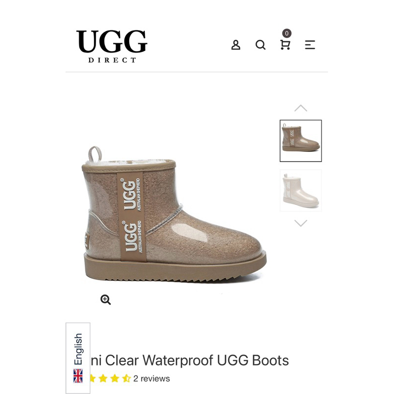 Mini Clear Waterproof UGG Boots Size EU 39