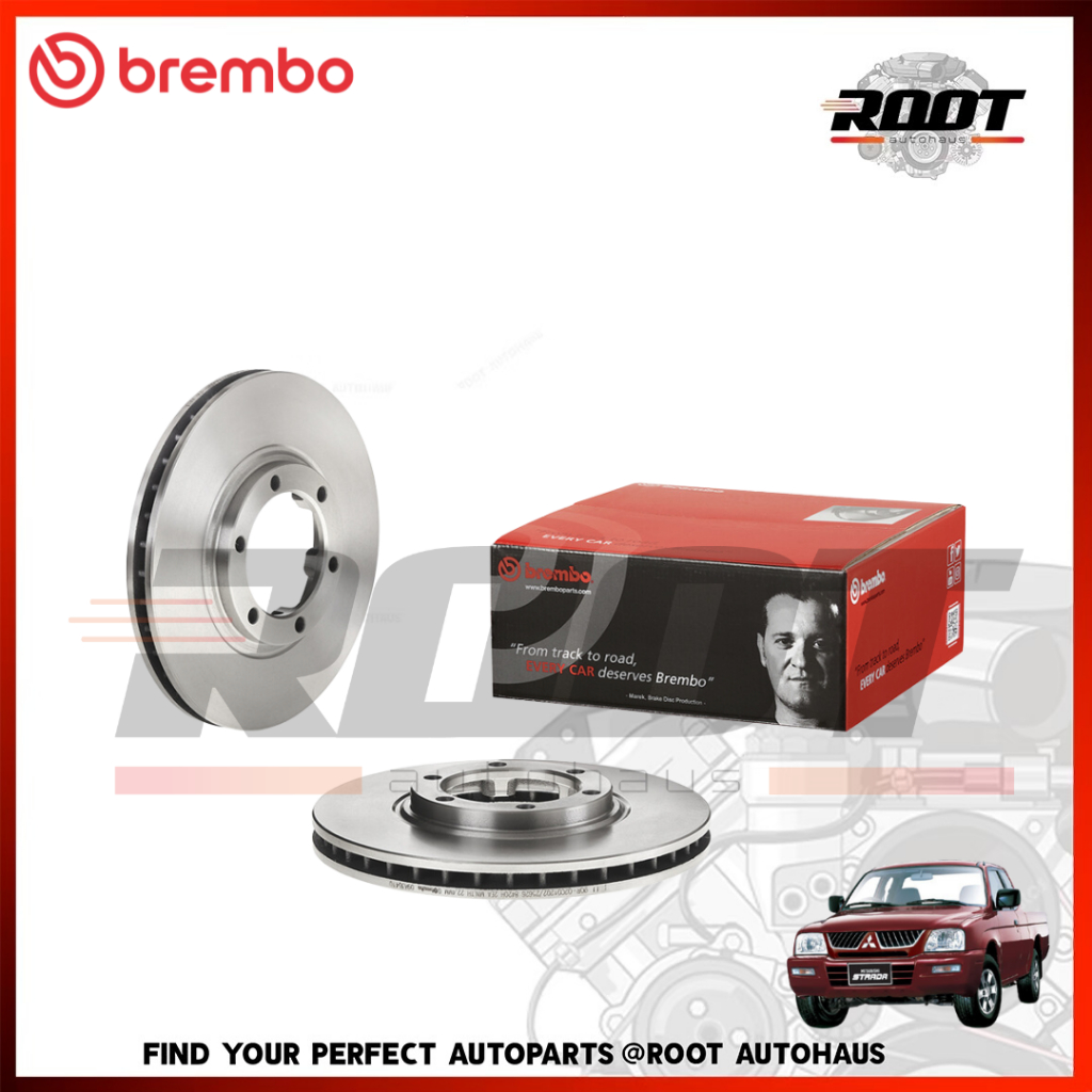 BREMBO จานเบรคหน้า 6 รู 254 MM. สำหรับ MITSUBISHI STRADA 2WD ปี 1996-2005 เบอร์ 09.A304.10
