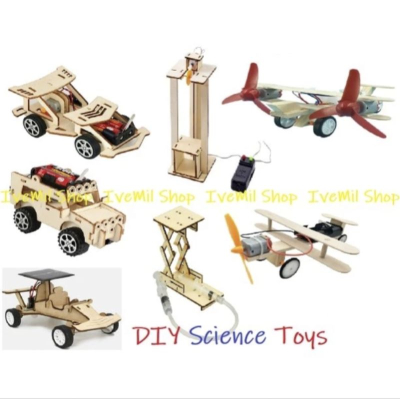 ชุดทดลองวิทยาศาสตร์ ของเล่นไม้ DIY ของเล่นฝึกทักษะ ของเล่นระดับประถม-มัธยม เชื่อมต่อไฟฟ้า ตัวต่อไม้